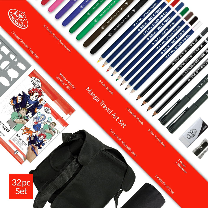 Royal & Langnickel Manga Satchel Umhängetasche mit Manga-Atelierset, Manga