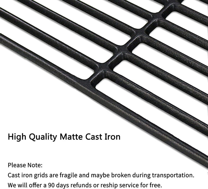 GFTIME 43 x 21CM Gusseisen Grillrost für Enders Boston 3, Enders Monroe 3 Pro, Barbecook Siesta 310,