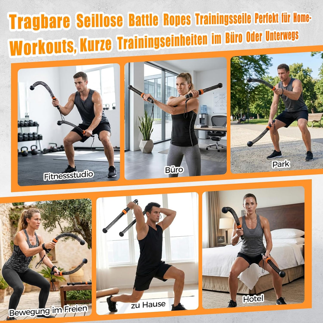 Ropeless Battle Ropes Weighted Battle Rope Ohne Seil 2X Tragbare Battle Ropes mit Tragetasche Seillo