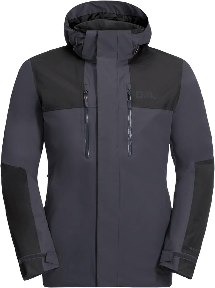 Jack Wolfskin Herren Jasper Flex Men Wetterschutzjacke L ebony, L ebony