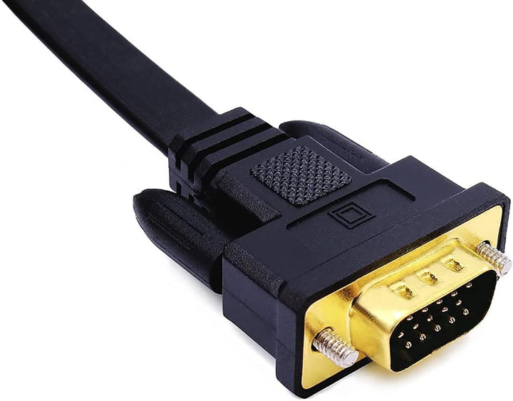 DTech Ultradünn VGA Kabel 15m 15polig Stecker auf Stecker VGA auf VGA Kabel Full HD 1080P, 15m