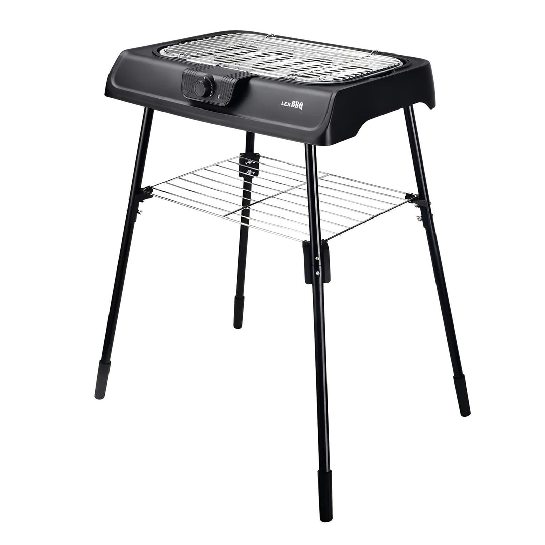 Elektrischer Tischgrill & Standgrill 2000W mit Edelstahl Grillrost | Balkongrill raucharm | Elektrog