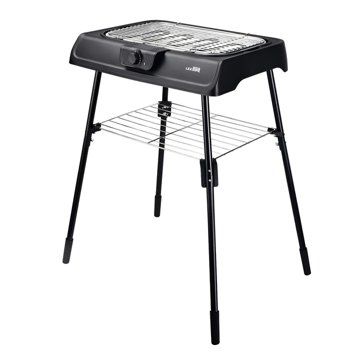 Elektrischer Tischgrill & Standgrill 2000W mit Edelstahl Grillrost | Balkongrill raucharm | Elektrog