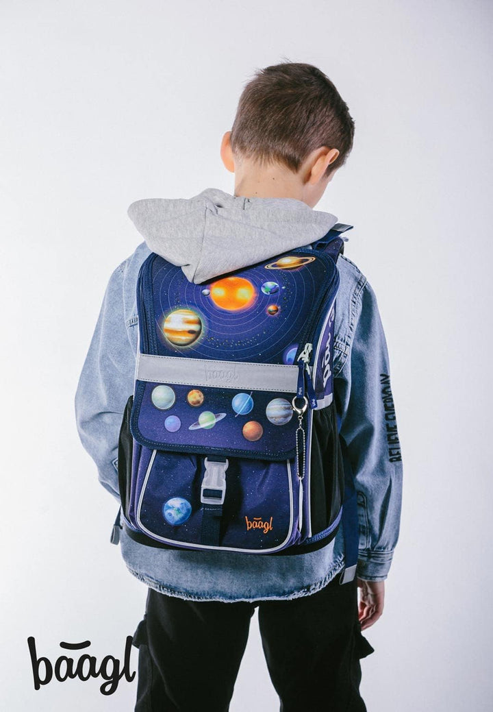 Baagl Schulranzen Jungen Mädchen für 1. Klasse - Ergonomische Schultasche für Kinder - Schulrucksack
