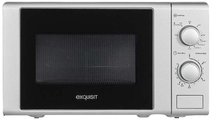 Mikrowelle Exquisit MW900-030G Silber | 20 Liter | Grill | Drehteller 25,5 cm