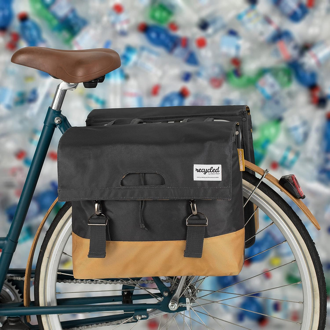 doppelpacktasche 40 Liter Polyethylen grau/gelb