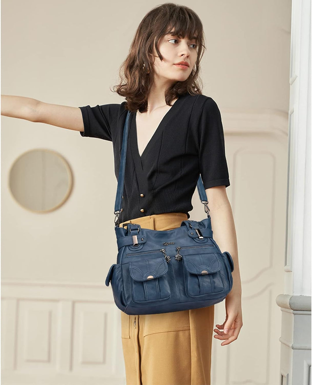 KL928 Tasche Damen Handtasche Umhängetaschen Damenhandtasche Schultertasche Lederhandtasche elegante