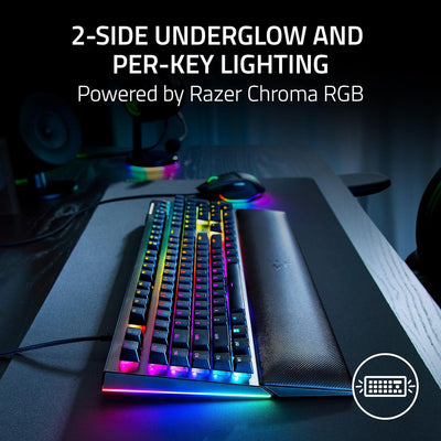 Razer BlackWidow V4 (Yellow Switch) - Mechanische Gaming-Tastatur mit Razer Chroma RGB (Mechanische