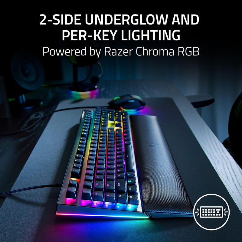 Razer BlackWidow V4 (Yellow Switch) - Mechanische Gaming-Tastatur mit Razer Chroma RGB (Mechanische