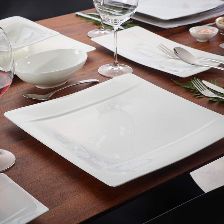 Villeroy & Boch 10-4510-2680 Modern Grace Gourmetteller, 35 x 35 cm, Premium Bone Porzellan