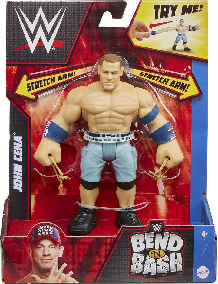 WWE Bend 'n bash John Cena Figur mit Gelenk, dehnbar, 14 cm