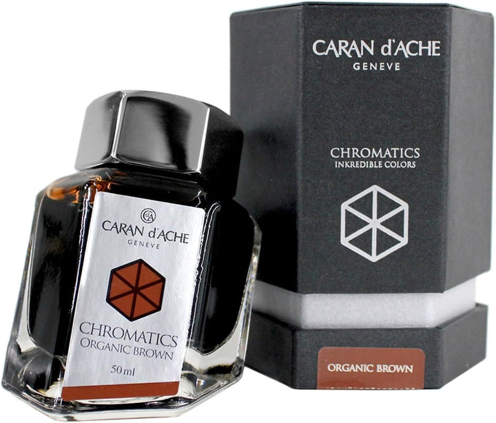 Caran d'Ache Tintenglas Chromatics Organic Brown 50 ml, Organic Brown