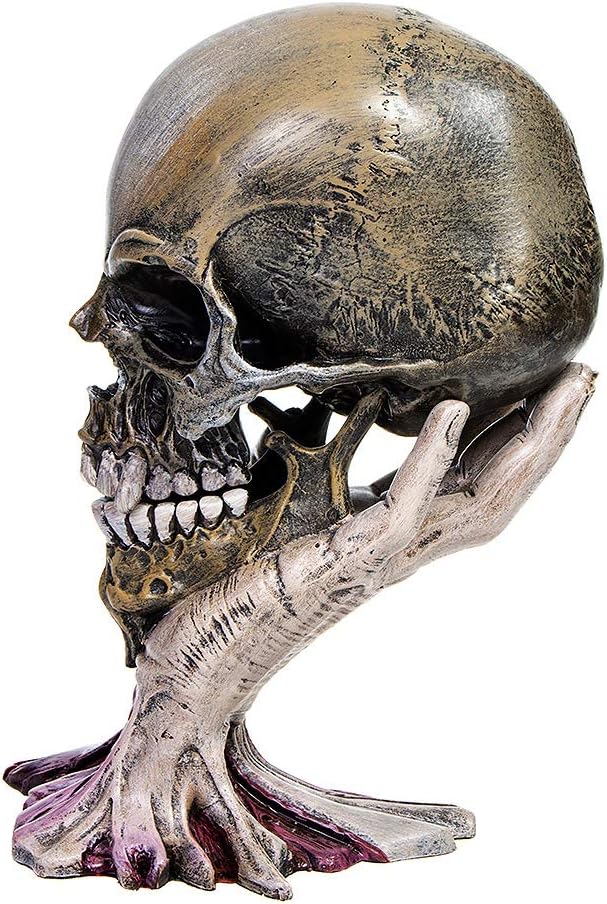 Nemesis Now Metallica Sad But True Totenkopf, 22 cm, Kunstharz, Taupe