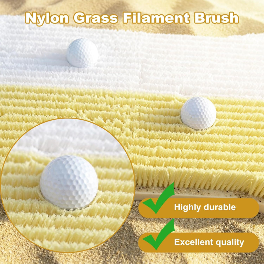 48x30cm Golf-Bunker-Matte, Golf-Bunker-Übungsmatte mit doppeltem Sandbunker, strapazierfähige Golf-S