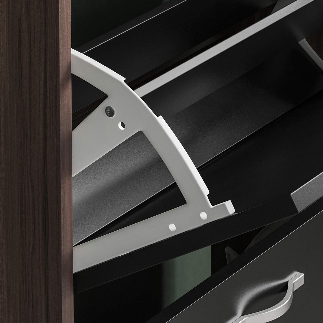 Home Discount 2 Schublade Schrank Schuhschrank Schuhregal Organizer Pull Down Holz Flur Möbel Einhei