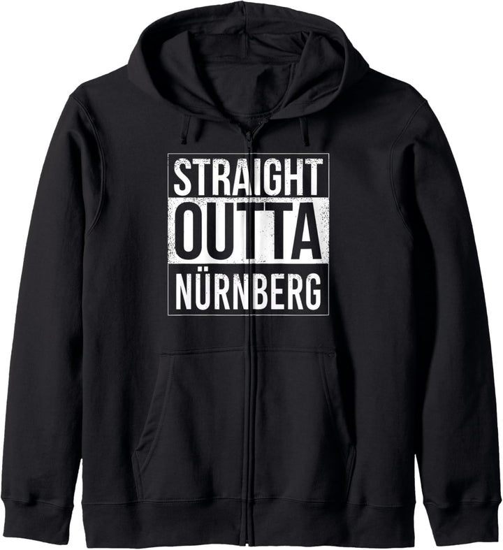 Straight outta Nürnberg - Deutschland Stadt Stolz Kapuzenjacke