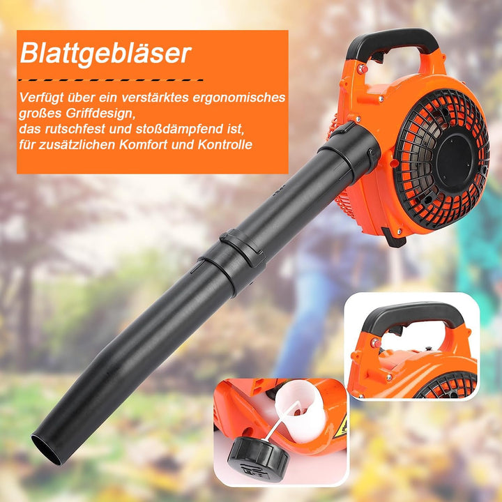 Yirtree Benzin-Laubbläser,tragbar,leicht,leistungsstarker 2-Takt-Motor,26cc Handheld Blatt Gebläse,7