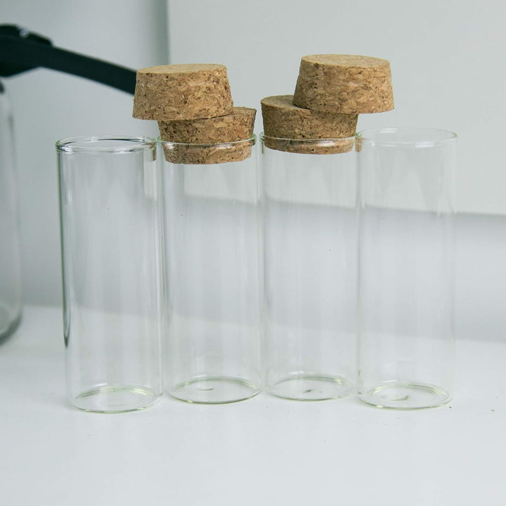 Jarvials 40ml transparente reagenzglas glasflasche mit korken stopfen，geeignet für die lagerung von