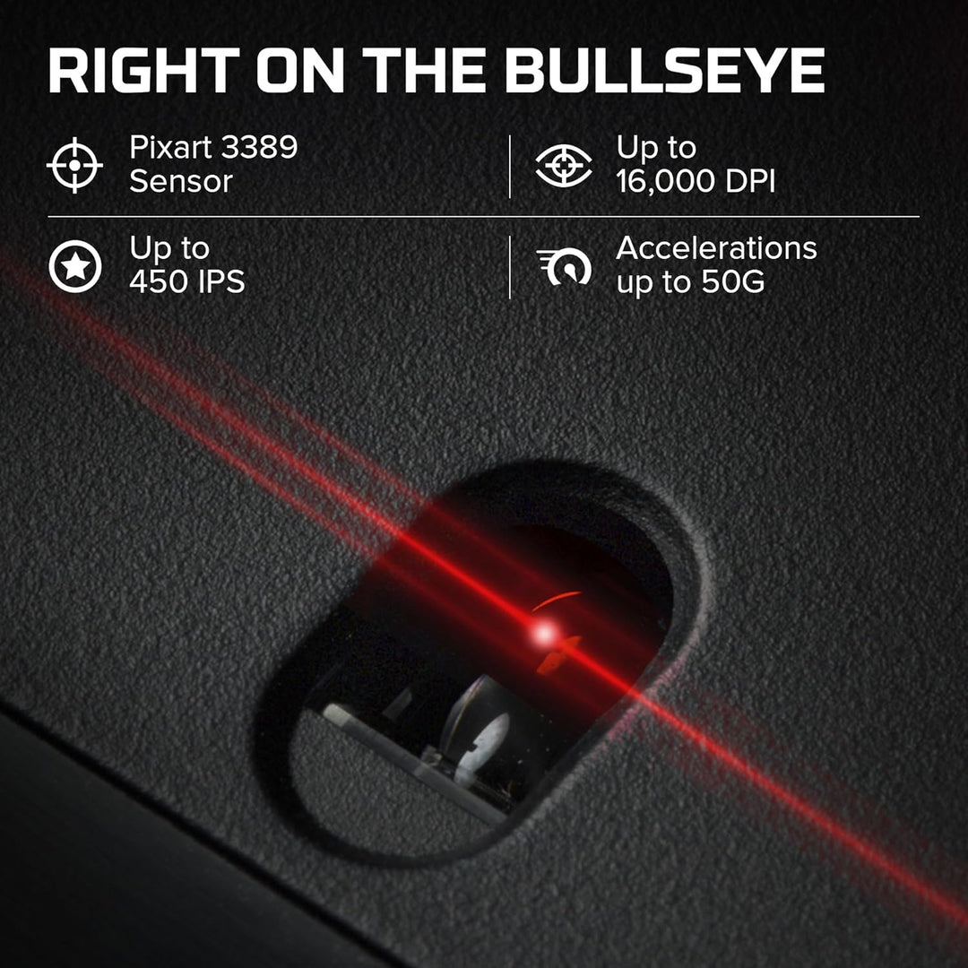 HyperX Pulsefire Raid – Ergonomische – 11 programmierbare Tasten RGB Gaming Maus Wired Pulsefire Rai