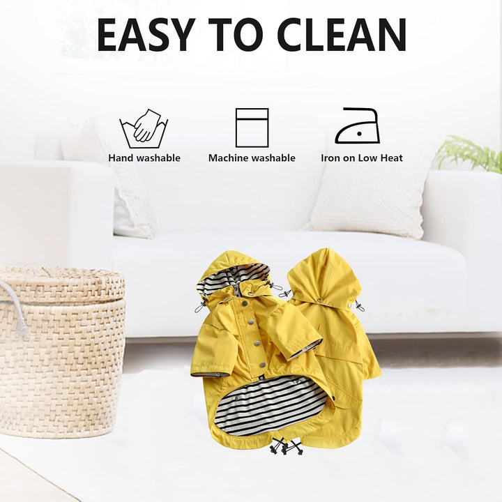 Pethiy Premium Hunde Regenmantel,Regenjacken für Hunde,wasserdicht Hundemantel mit Reissverschluss,H