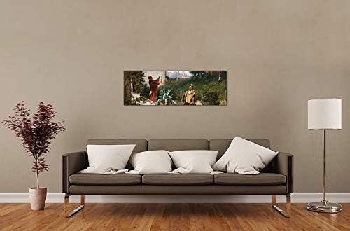 Bilderdepot24 Bild auf Leinwand | Carl Spitzweg Jugendfreunde in 90x30 cm als Wandbild | Wand-deko D