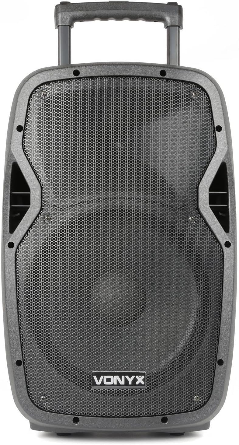 Vonyx AP1200PA - Mobile PA Anlage, Partybox Bluetooth mit Akku, 600 Watt Party Lautsprecher mit UHF-