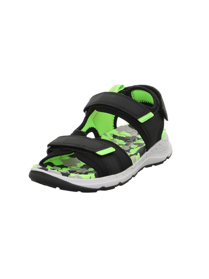 Superfit Jungen Criss CrossSandale 29 EU Schwarz Hellgrün 0000, 29 EU Schwarz Hellgrün 0000