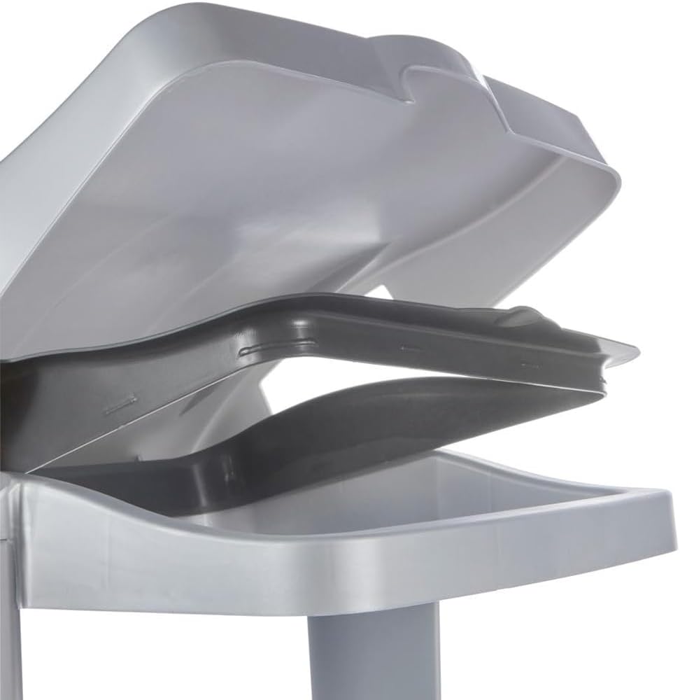 keeeper System-Müllsackständer mit integriertem Aufbewahrungsfach, 60-120 l, Ole, Silber