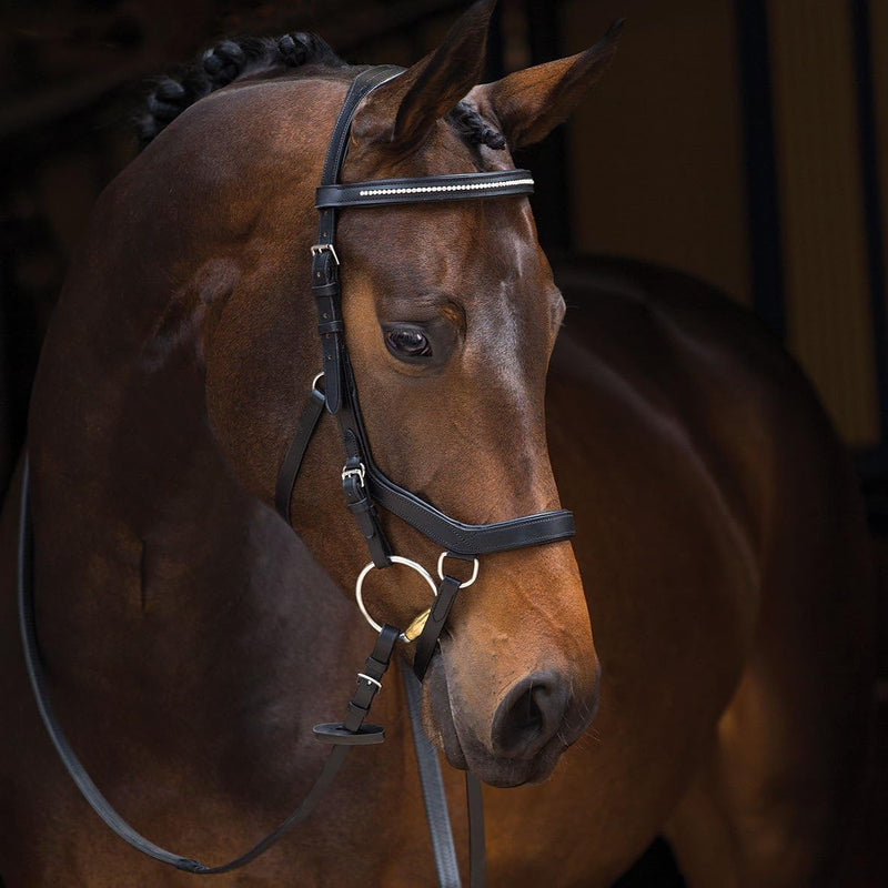Horseware Rambo Micklem Diamante Competition Bridle Trense Black Small Horse, Small Horse