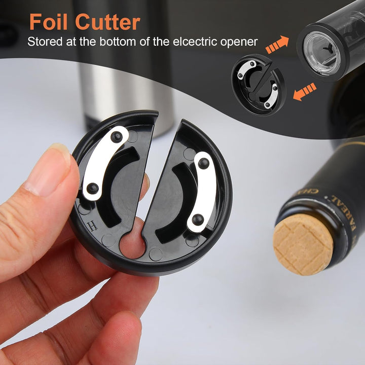 Elektrischer Weinöffner, Geschenk-Set mit Holzkoffer, automatisches elektrisches Weinflaschenöffner-