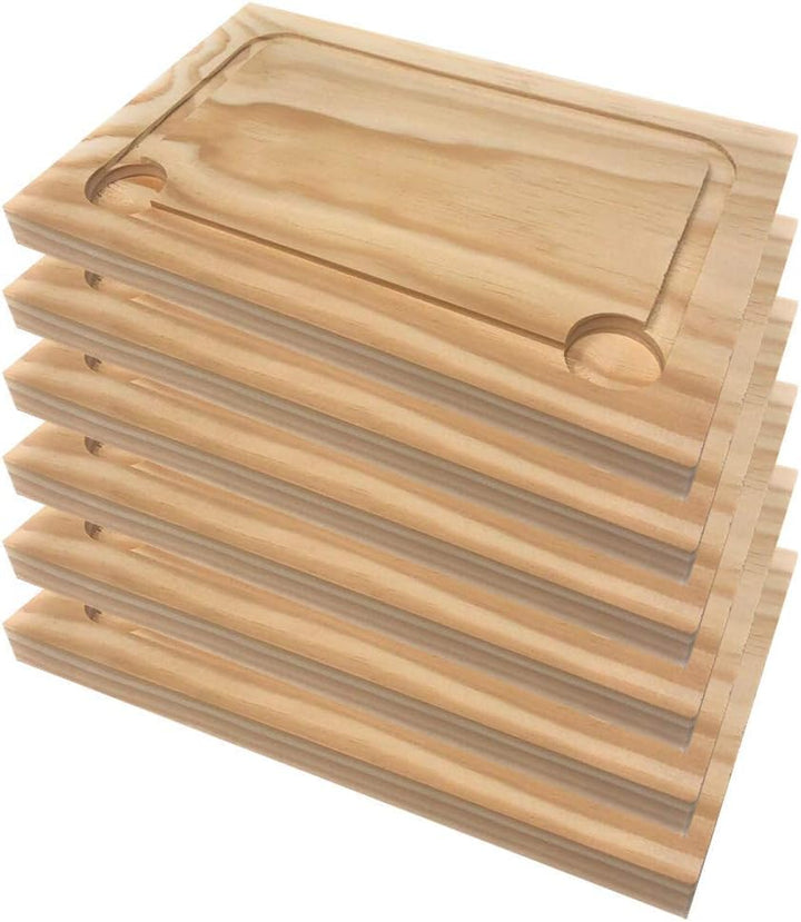 Artema - Fleischteller Holz - 30 * 20 cm - Set aus 6 - Pinewood - Made in Spain