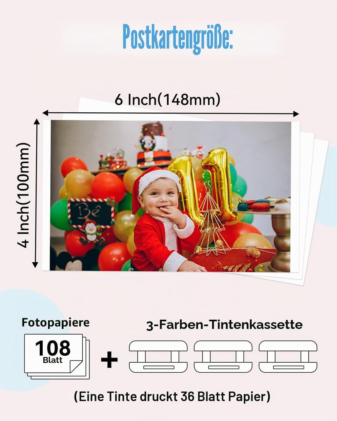Oozmas Ersatz Canon Selphy CP CP1300 CP1200 CP910 CP800 Fotopapier KP-108IN 3115B001(AA) kompatibel