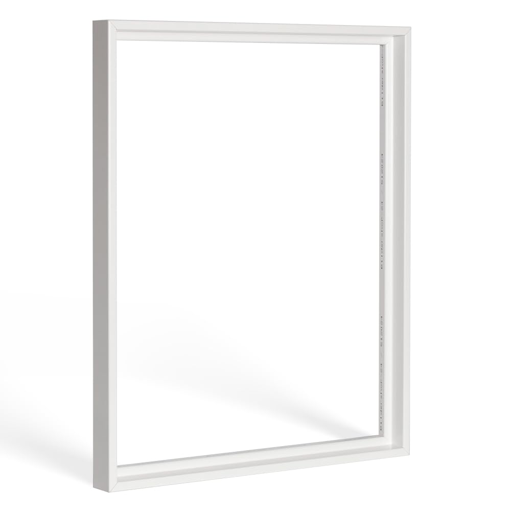Bildershop-24 Schattenfugenrahmen Lemgo für Keilrahmenbilder und Leinwände 15x15cm Weiss Hochglanz 1