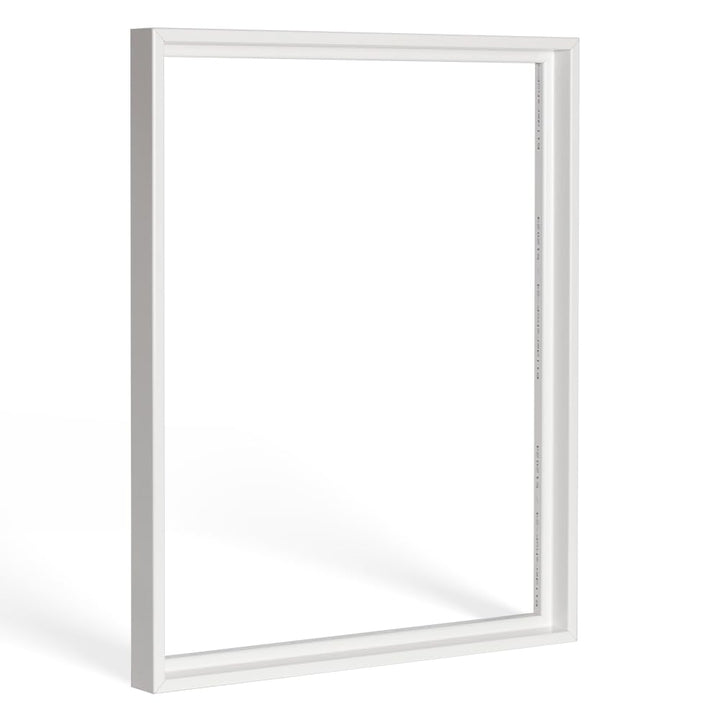 Bildershop-24 Schattenfugenrahmen Lemgo für Keilrahmenbilder und Leinwände 15x15cm Weiss Hochglanz 1