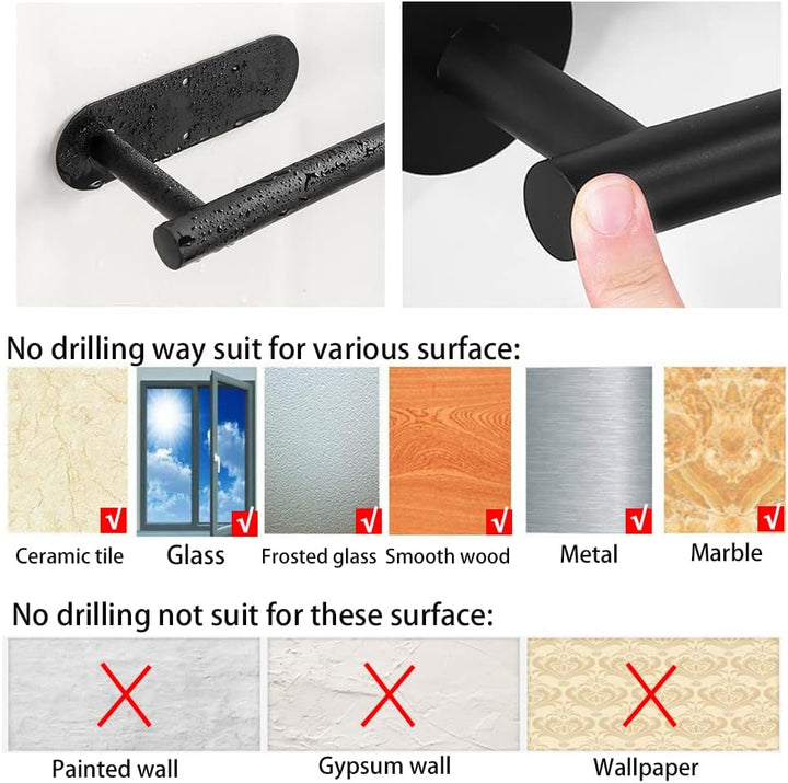 laimew 9 pcs Black Bathroom Accessory Set