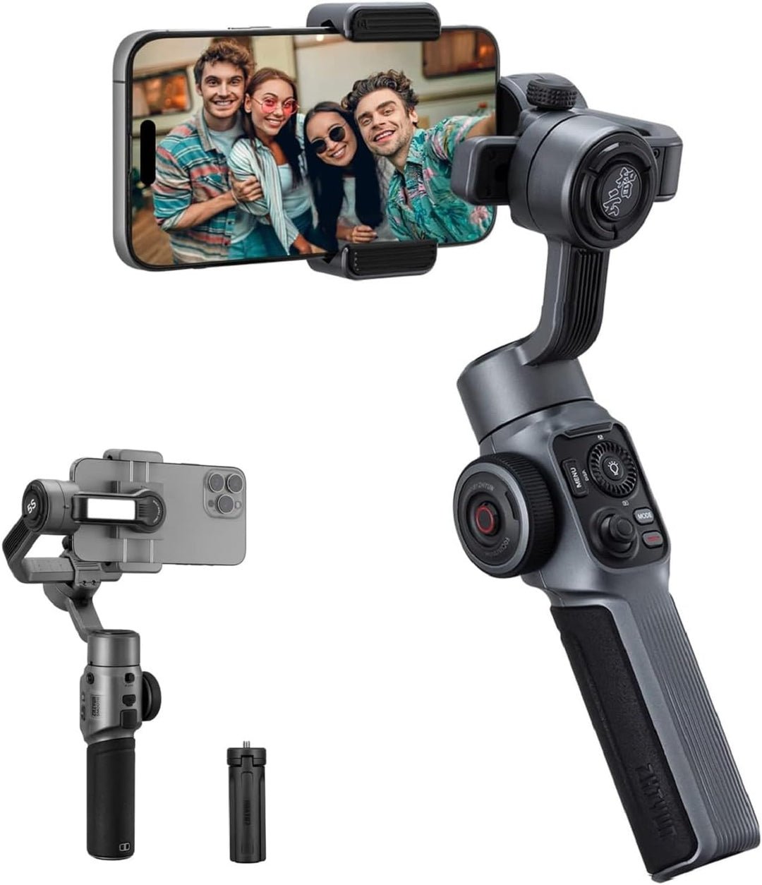 ZHIYUN Smooth-5S [Official] iPhone Gimbal Stabilisator 3-Achsen mit Stativ, Smartphone Gimbal mit Se