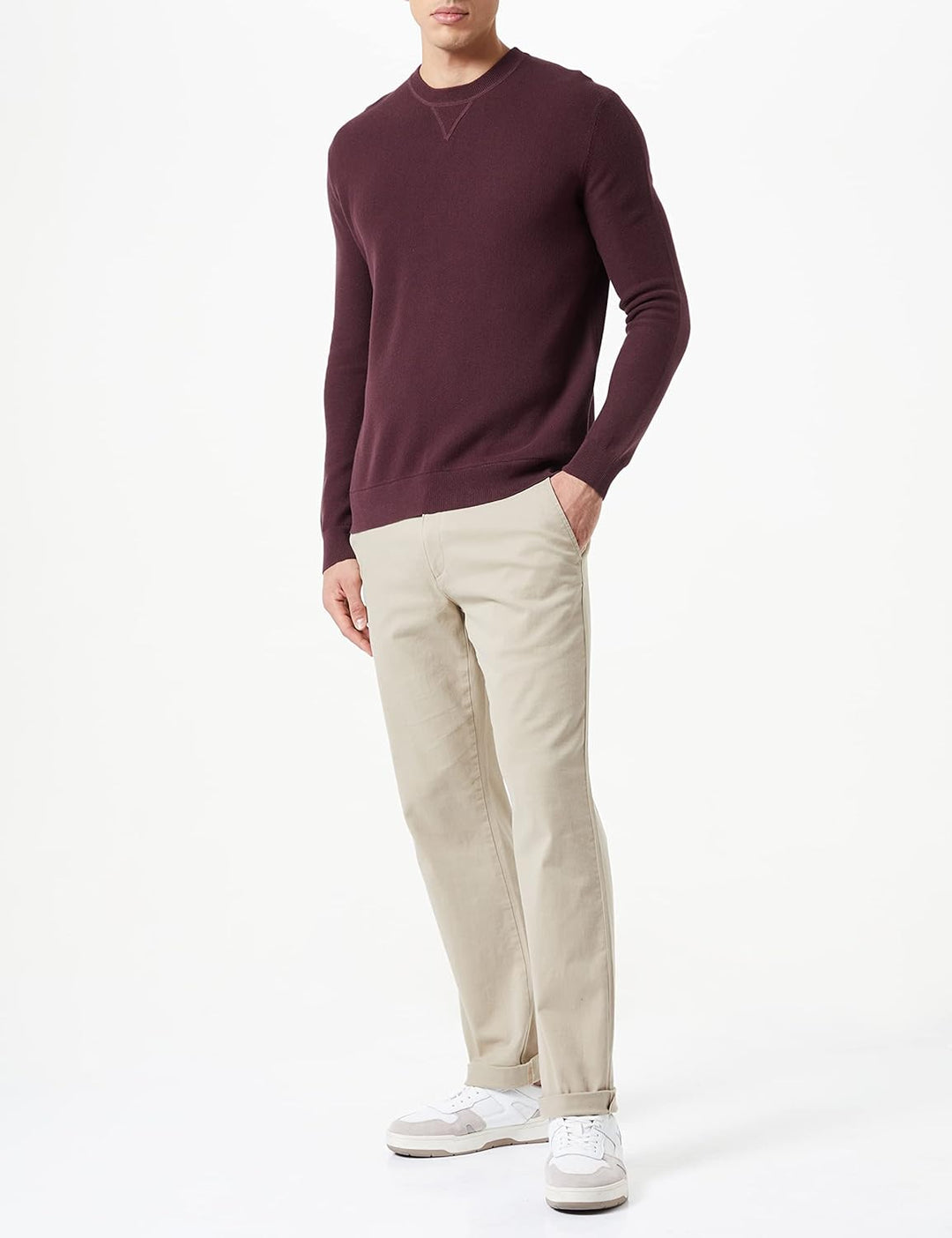 Sisley Herren Sweater L Burgundy 1h8, L Burgundy 1h8