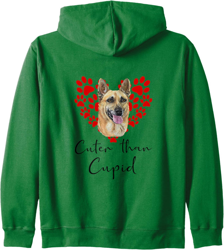 Deutscher Schäferhund Cuter Than Cupid Hunde Valentinstag Kapuzenjacke