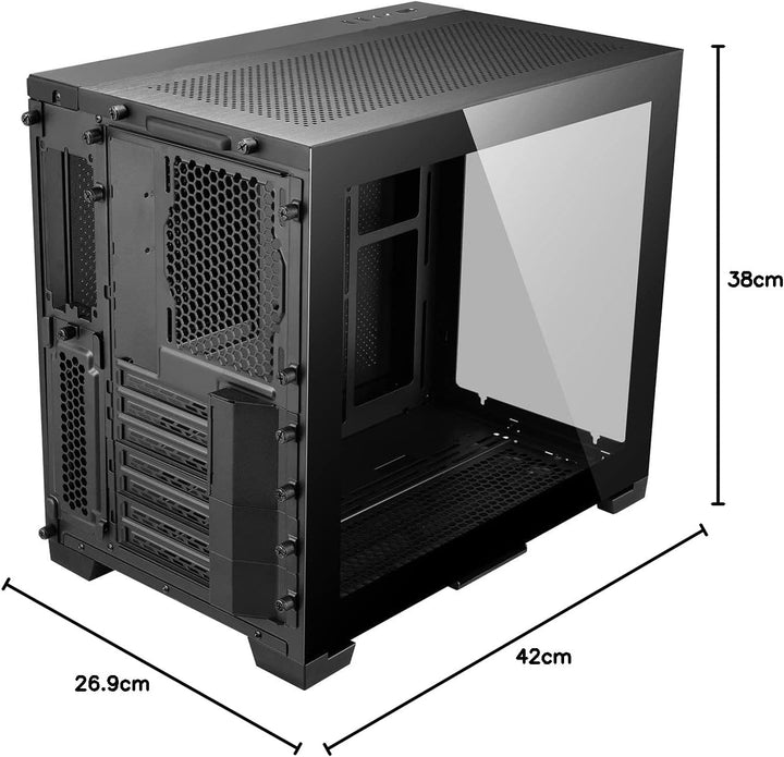 Lian Li O11 Dynamic Mini, Midi-Tower, gehärtetes Glas, Schwarz, Schwarz