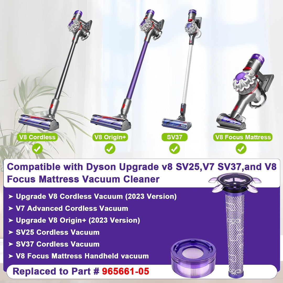 Ersatzfilter für Dyson V8 Focus Mattress V7 Neues Modell Advanced | V8 Origin+ SV37 SV10 SV25 SV11 S