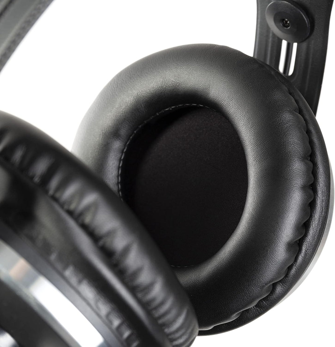 Fame Audio K 600 Studio, Geschlossene Studio Kopfhörer, Schwarz, Dynamischer Sound, Leichtes Gewicht