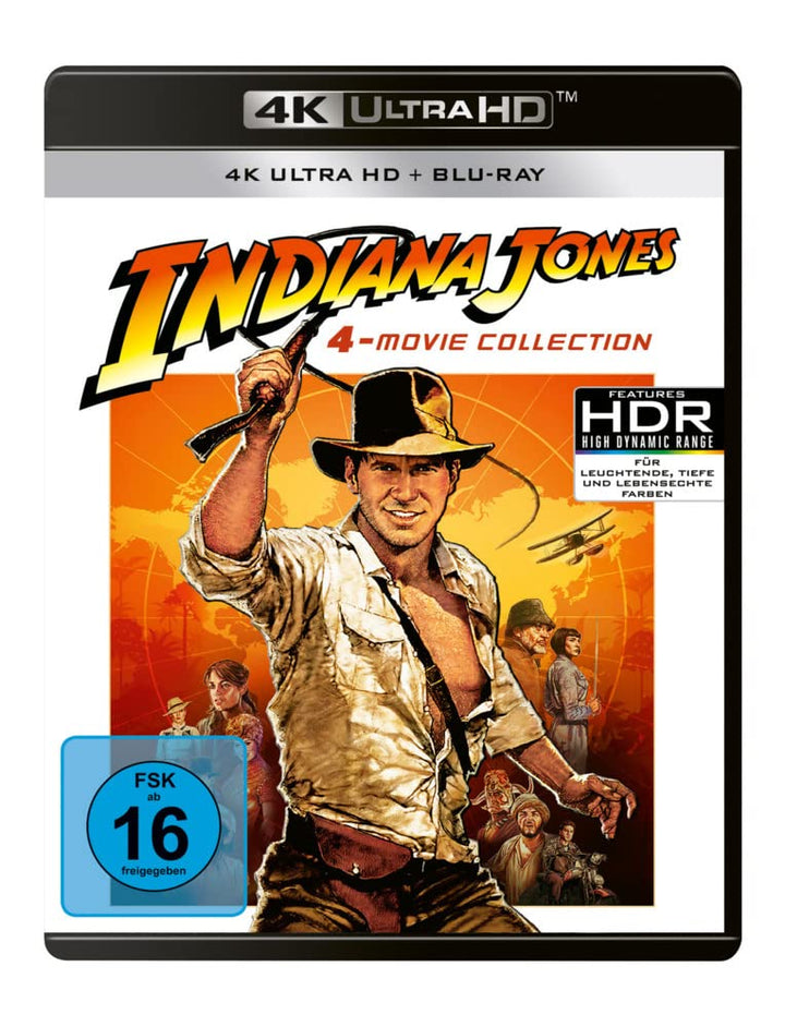 Indiana Jones 1-4 (4x 4K Ultra-HD + 4x Blu-ray 2D), 4K