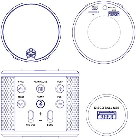 NGEAR SingMic S20L Bluetooth Karaoke Mikrofon mit 10W Max Leistung, 2 Zoll Lautsprecher, RGB Disco L