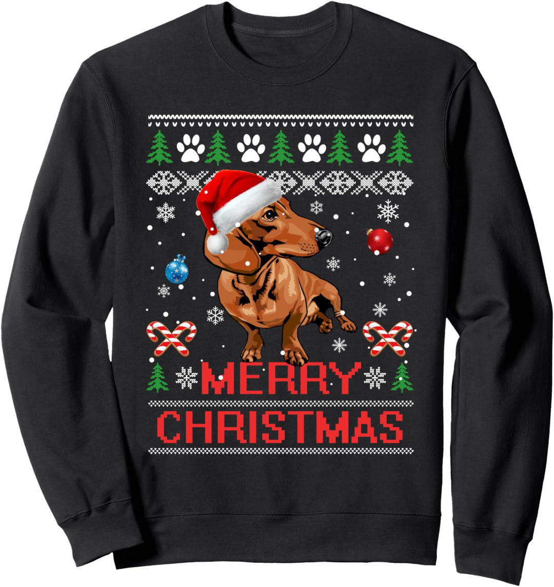 Lustig Dackel Weihnachten Xmas Hund Dachshund Dackel Sweatshirt