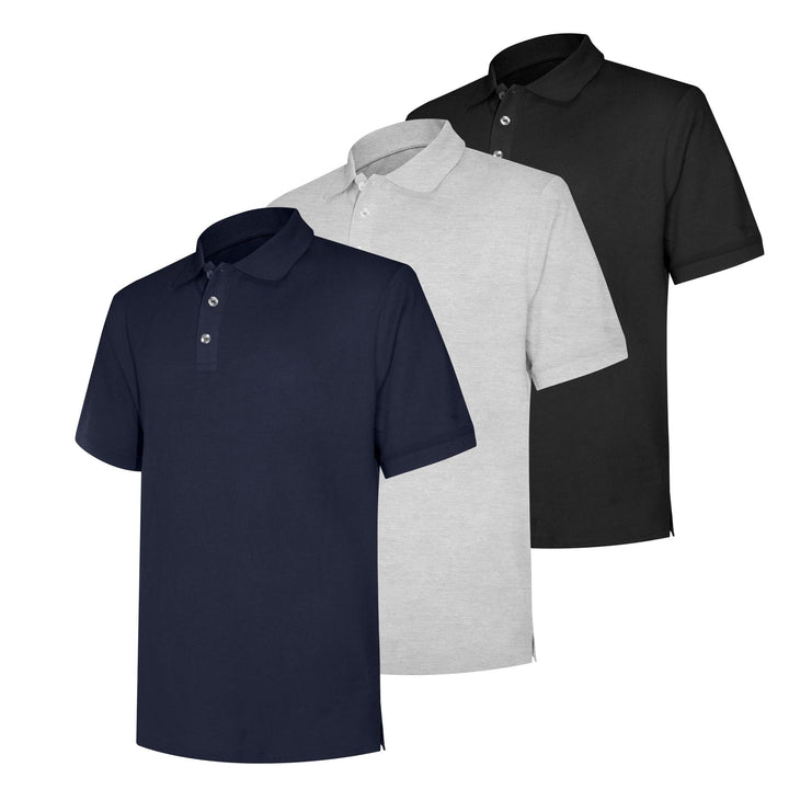 LiKing Herren Polo Shirts Baumwolle 3er Set Poloshirt Männer Hemd T-Shirt Kurzarm Shirt Einfarbig Ca