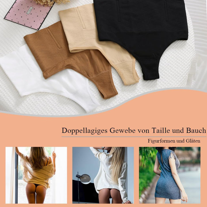 YARRCO Damen Bauchweg Unterhose Slips String Tanga Shapewear Miederhose Body Shaper Miederslips Figu