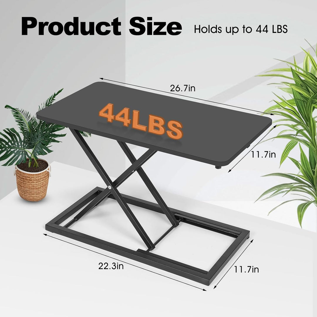 Gugxiom Stehpult-Konverter Höhenverstellbar, 60CM Einzel-Stehpult-Aufsatz für Ergonomische Sitz-Steh