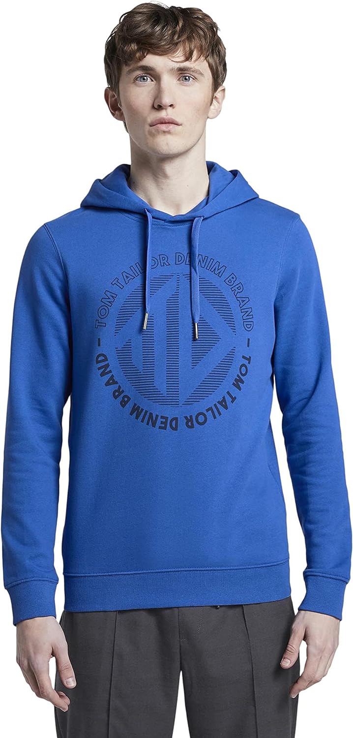 TOM TAILOR Denim Strick & Sweatshirts Hoodie mit Print Bright King Blue, L