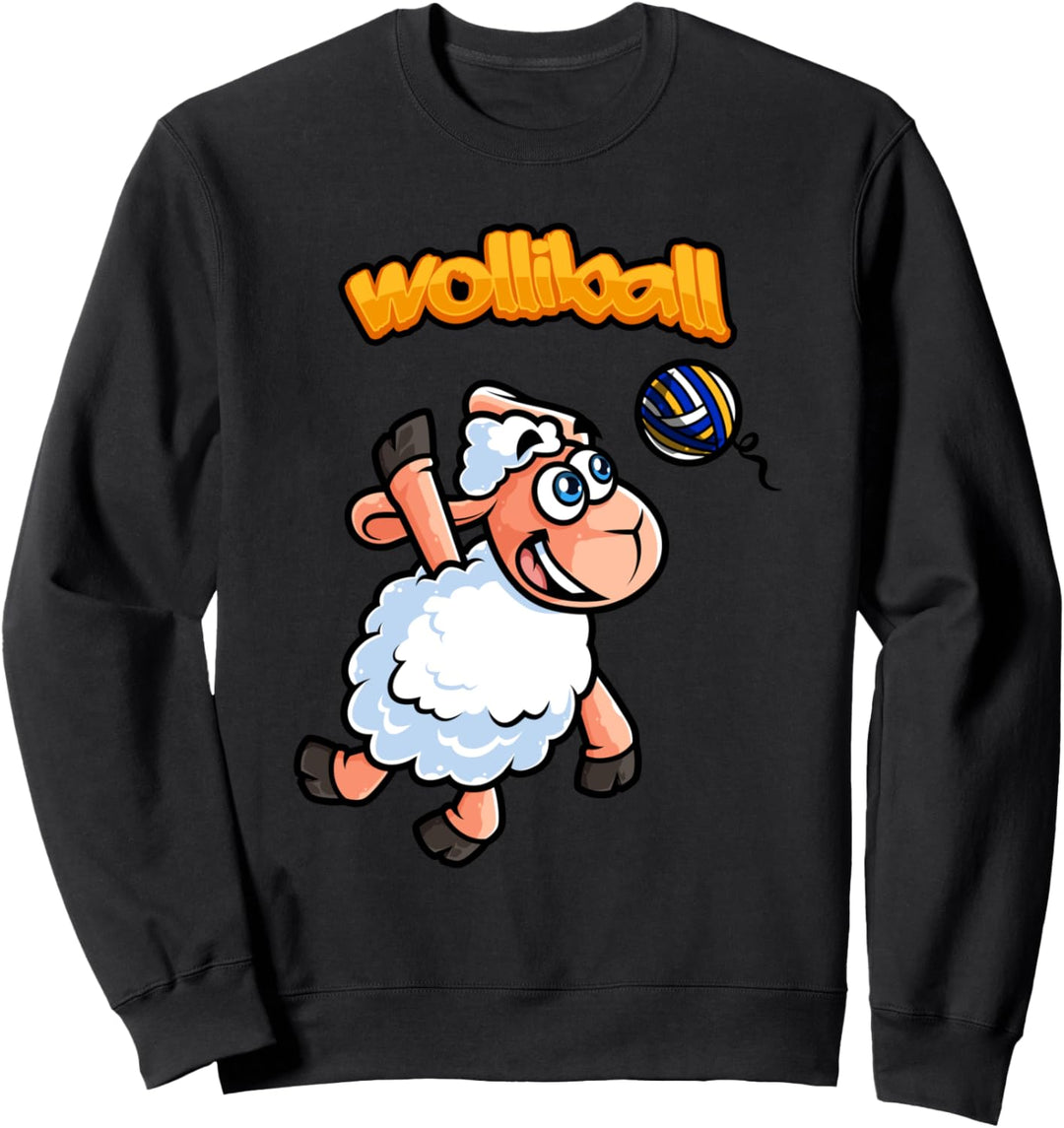 Wolliball I Lustiges Schaf Wortspiel Lustiges Volleyball Sweatshirt