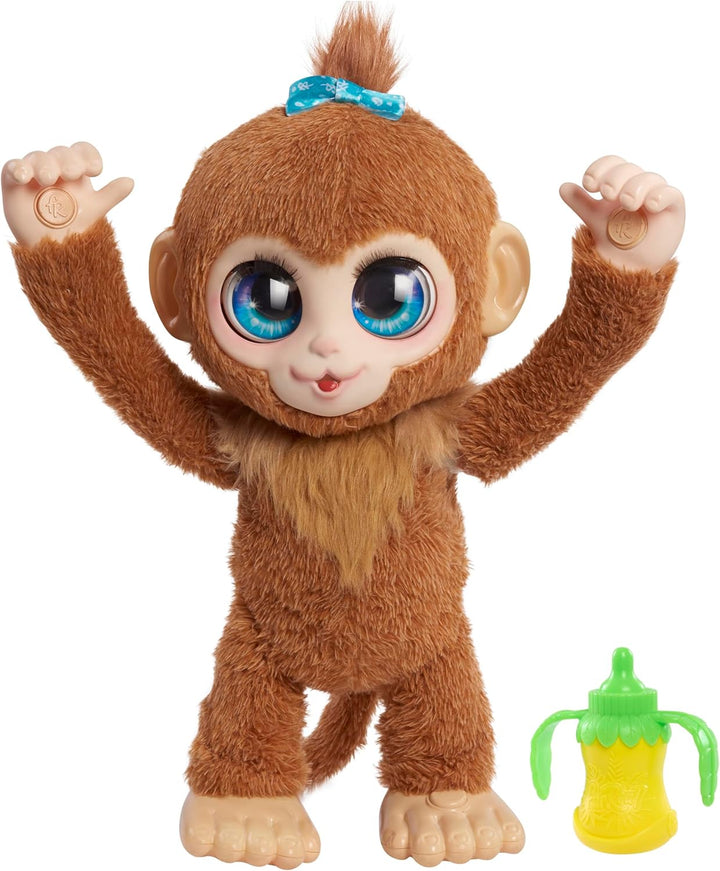 FurReal Peanut, das verspielte Äffchen, interaktives Spielzeug, 38 cm gross, Plüschaffe mit Soundeff